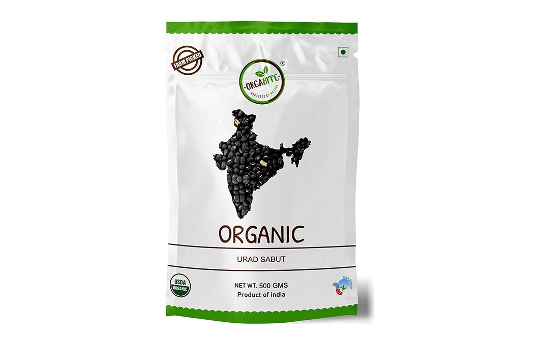 Orgabite Organic Urad Sabut    Pack  500 grams